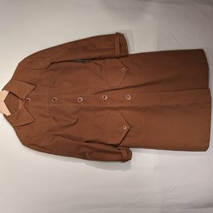 Vintage brown collared trench coat